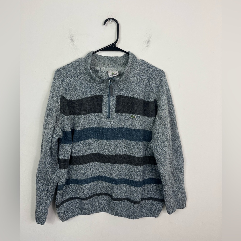 Vintage Lacoste Wool 1/4‎ Zip Sweater Sz XL